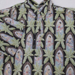 Reyn Spooner x Dietrich Varez Hawaiian Shirt mens 3XL Popover camp surfer palm